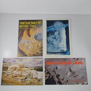 Vintage Yellowstone National Park Trail Guides Mud Volcano Fountain Paint Pot